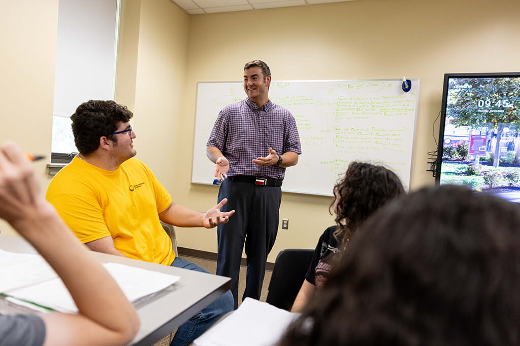 Teacher in a classroom